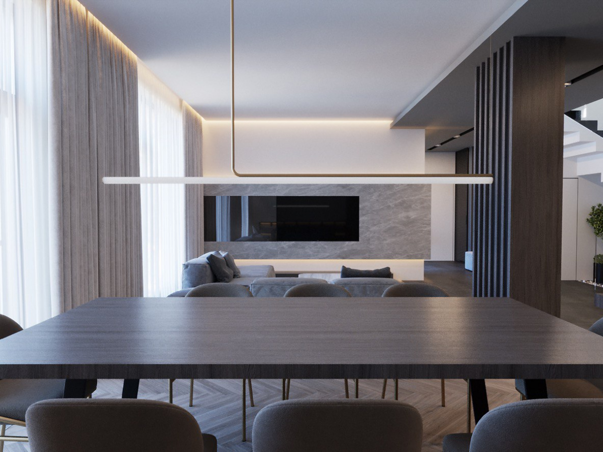 Interior design of a residential building in Yalta